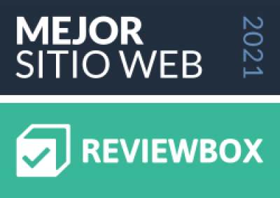 Premio Reviewbox al mejor website 2021!